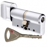 CY 333 U  chrome / цилиндр ключ+поворотная кнопка (закаленная сталь) от производителя Аблой