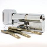 CY 333 N  chrome / цилиндр ключ+поворотная кнопка (закаленная сталь) от производителя Аблой