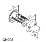 CH 003  chrome / поворотная кнопка от производителя Аблой