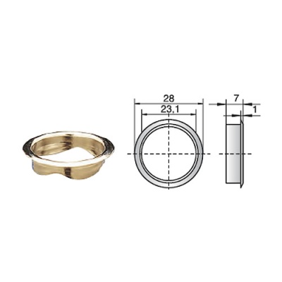 401746  / монтажное кольцо гнезда цилиндра d-23.1 от компании Аблой за 1 929 руб.