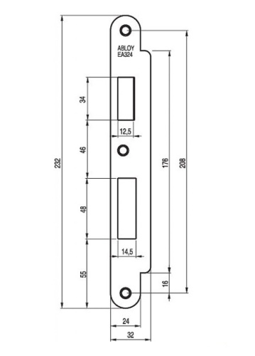 EA 324  / ответная планка DIN