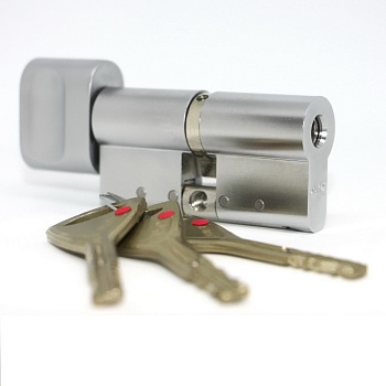 CY 323 T  satin chrome/ цилиндр ключ+поворотная кнопка от производителя Аблой