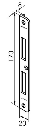 EA 321 левая   / striker plate DIN