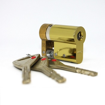 CY 321 T  satin brass/ цилиндр односторонний от производителя Аблой