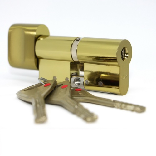CY 323 T  satin brass/ цилиндр ключ+поворотная кнопка от компании Аблой за 23 996 руб.