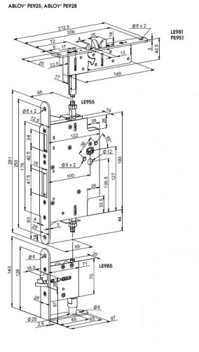 ABLOY PE 928 (LE955+PE951+LE985)  / доп.устройство для экстренного и запасного выходов от компании Аблой за 97 547 руб.