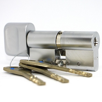 CY 323 N  satin chrome/ цилиндр ключ+поворотная кнопка от производителя Аблой