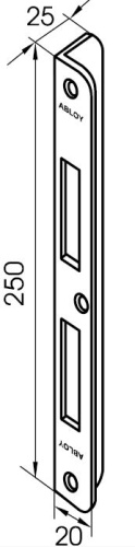 EA 323 левая  / striker plate DIN