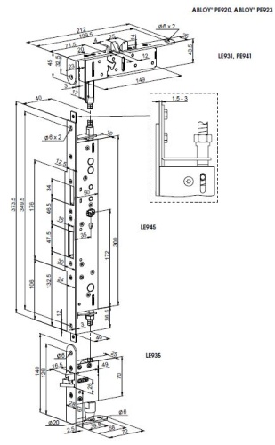 ABLOY PE 923 (PE941+LE935+LE945 )  / доп.устройство для экстренного и запасного выходов от компании Аблой за 101 088 руб.